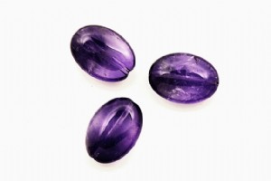 13*18*6.5mm橢圓光面紫水晶(直洞)